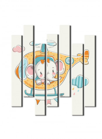 7-Piece Character Theme Canvas Painting With Frame Multicolour 75X70centimeter