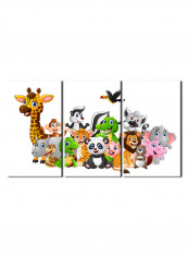 3-Piece Character Theme Canvas Painting With Frame Multicolour 120X60centimeter