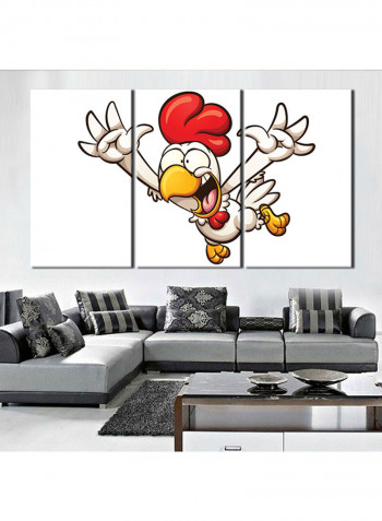 3-Piece Character Theme Canvas Painting With Frame Multicolour 120X60centimeter