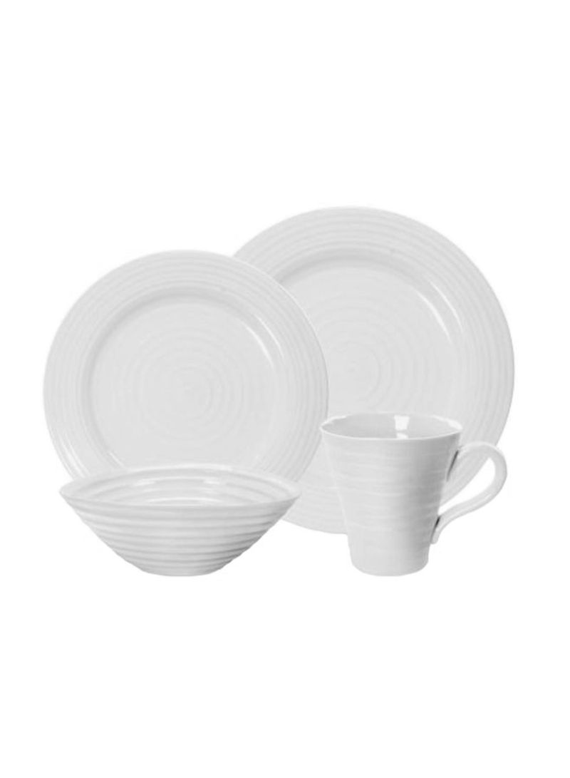 4-Piece Porcelain Dinner Set White