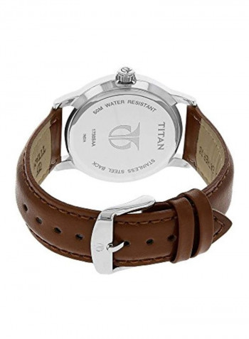 Men's Leather Analog Watch 1730SL02