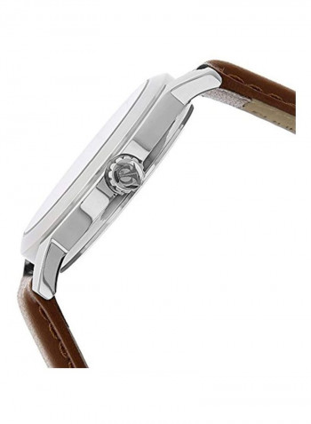Men's Leather Analog Watch 1730SL02
