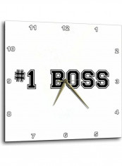 #1 Boss Number  Wall Clock3 Black/White 13x13inch