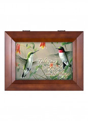 Hummingbirds Enjoy The Simple Things Musical Jewellery Box