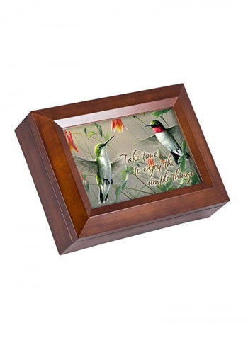 Hummingbirds Enjoy The Simple Things Musical Jewellery Box