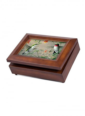 Hummingbirds Enjoy The Simple Things Musical Jewellery Box
