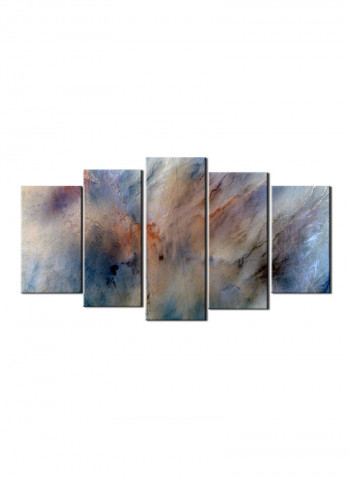 5-Piece Abstract Theme Canvas Painting With Frame Multicolour 100X55centimeter