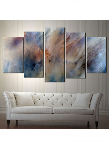 5-Piece Abstract Theme Canvas Painting With Frame Multicolour 100X55centimeter