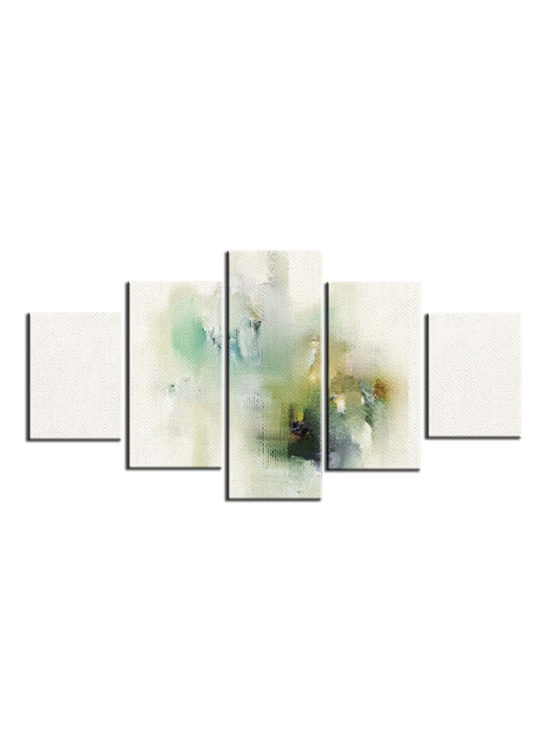 5-Piece Abstract Theme Canvas Painting With Frame Multicolour 100X55centimeter