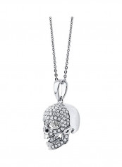 925 Sterling Silver Zirconia Studded Rhodium Plated Fashion Pendant Necklace