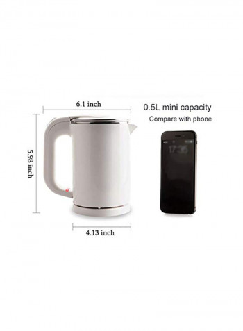 Electric Kettle 0.5L 0.5 l 606098281712 White