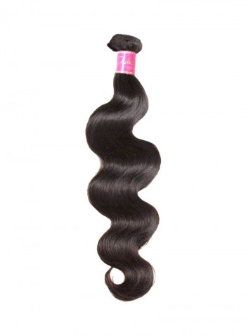 Human Hair Weft Extension Black 10inch