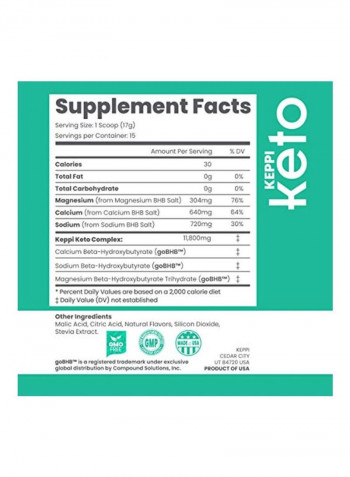 Keto BHB Keton Dietary Supplement - Lemon Lime