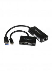 2-Piece Cable Adapter For Microsoft Surface 3/Surface 3 Pro Black