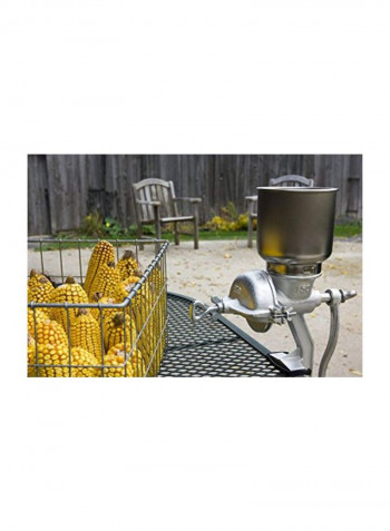Cast Iron Grain Mill Silver/Black 17x8x5.8inch