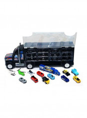 13-Piece Huge Long Haul Garage Truck With Stylish Racing Cars