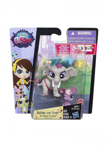 Littlest Pet Shop Fletcher Von Trunk And Teensie Fromage Bobblehead 5.5inch