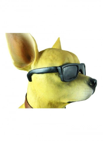 Que Paso ! Dog Statue Yellow/Brown/Black 9.5x12.5x6.7inch