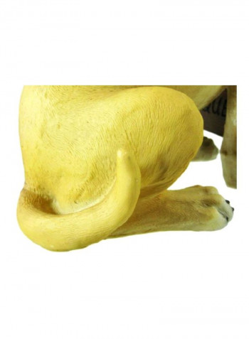 Que Paso ! Dog Statue Yellow/Brown/Black 9.5x12.5x6.7inch