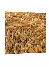 Sun Dried Sweet Corn Printed Wall Clock Yellow 13 x 13inch