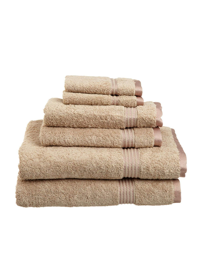 6-Piece Soft Towel Beige