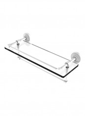 Gallery Towel Bar With Glass Shelf White/Clear 16inch