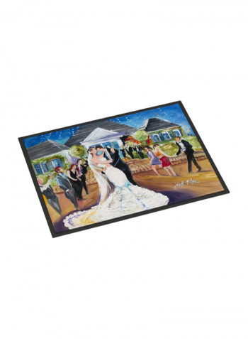 Our Wedding Day Indoor/Outdoor Mat Multicolour 11 x 11inch