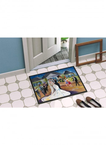 Our Wedding Day Indoor/Outdoor Mat Multicolour 11 x 11inch