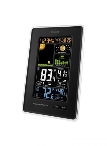 Vertical Wireless Color Weather Station With Pressure, Black Black 6.16 x 0.925 x 9.65inch