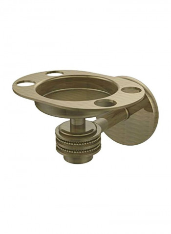 Tumbler And Toothbrush Holder Gold