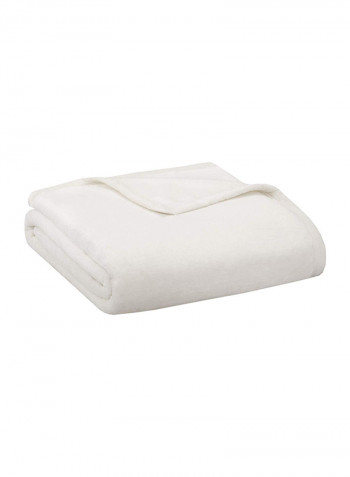 Ultra Plush Luxury Bed Blanket Polyester White