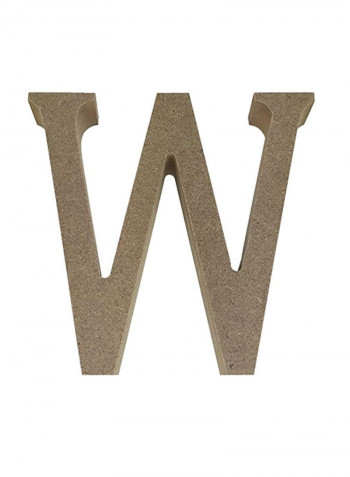 Blank Serif Letter W Gold