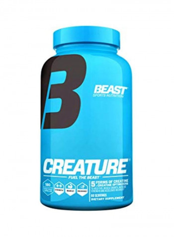 Pack Of 2 Creature Creatine Supplement - 180 Veg Capsules