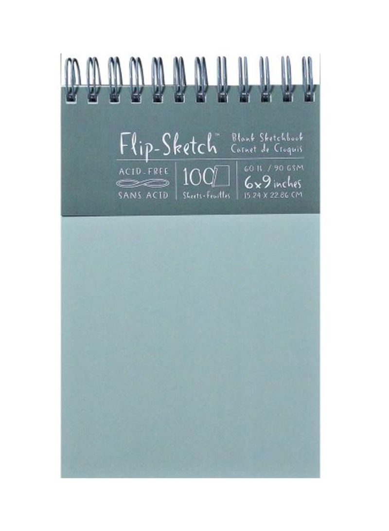 100-Sheet Blank Flip Sketchbook Mist