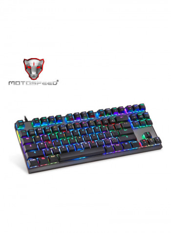 MOTOSPEED CK82 Mechanical 87 Keys RGB Gaming Keyboard with OUTMU Blue Switch Multimedia N-key Rollover Black