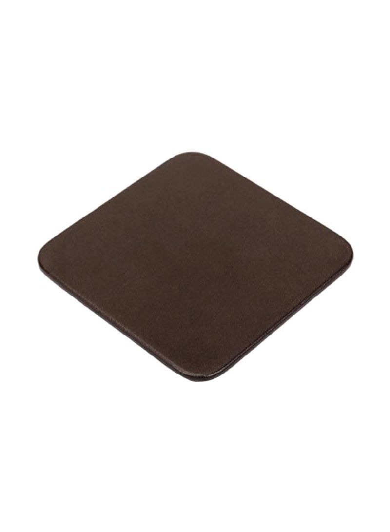 Leather Square Coaster Chocolate Brown 4x4x0.2inch