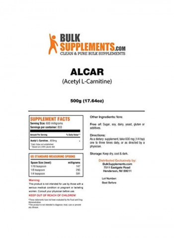 Acetyl L-Carnitine Powder Supplement