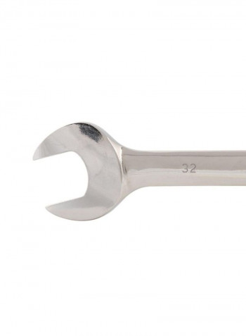 Fixed Head Ratchet Spanner Silver 32millimeter