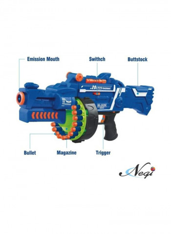 Blaze Storm Bullet Gun With Dart Set Toy 7050