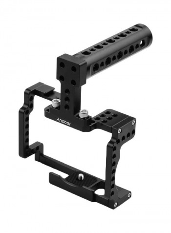 Camera Cage with Grip Handle Black