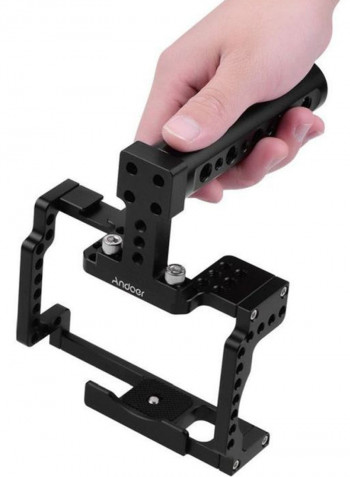 Camera Cage with Grip Handle Black