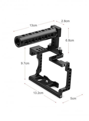Camera Cage with Grip Handle Black