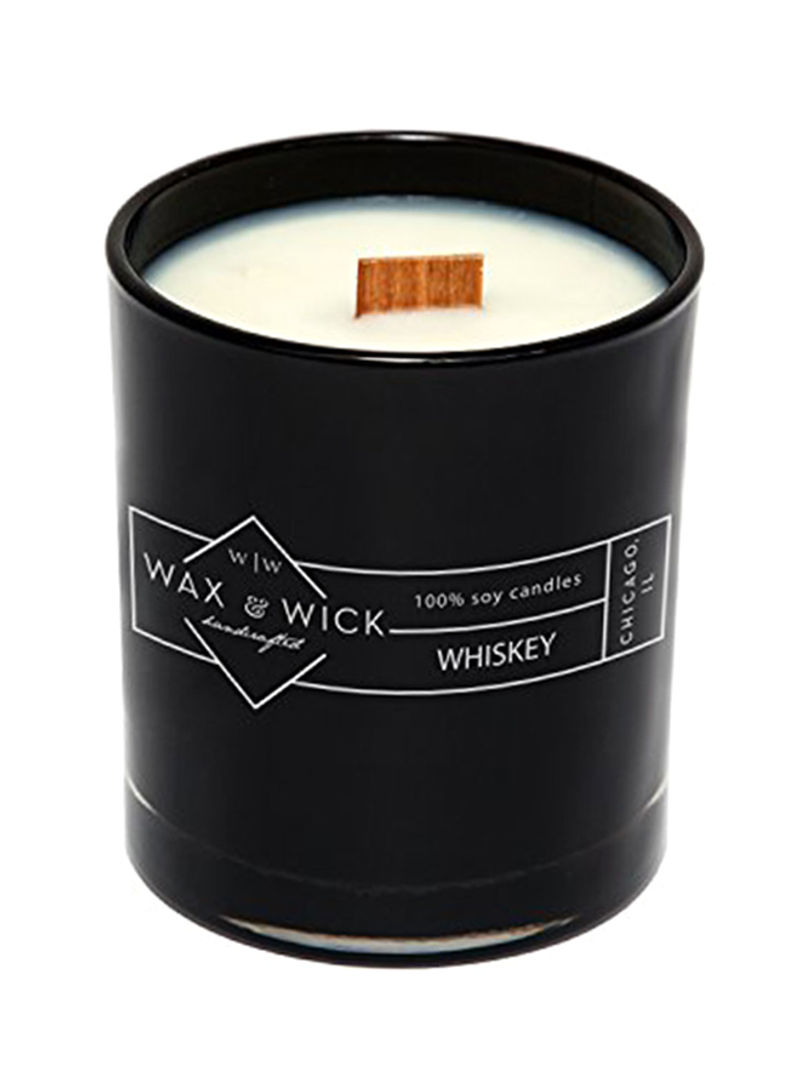 Scented Soy Candle 12 oz Black Jar Multicolour 5.2X6.5X5.4 inch