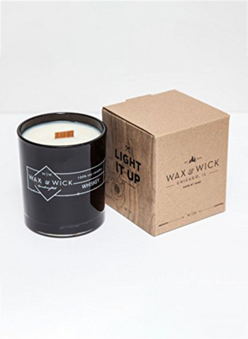 Scented Soy Candle 12 oz Black Jar Multicolour 5.2X6.5X5.4 inch