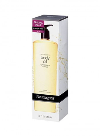 Body Oil, Light Sesame Formula, 32 Ounce White 946ml