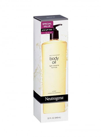 Body Oil, Light Sesame Formula, 32 Ounce White 946ml