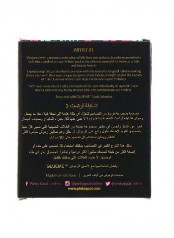 Pair Of 5 Artist Silk False Eyelashes Black