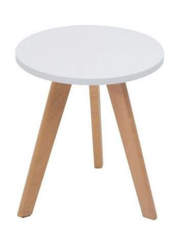 Round Tea Table White/Brown