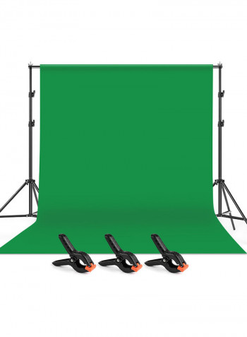 3-Piece Backdrop Clamp With Screen Green