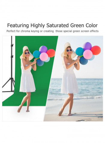 3-Piece Backdrop Clamp With Screen Green